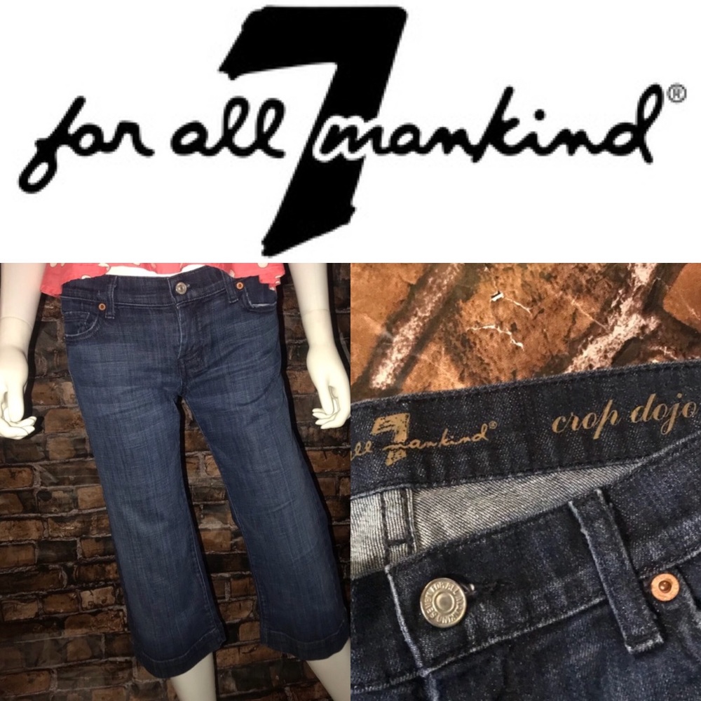 7FAMK Dark Wash Crop Dojo Jeans